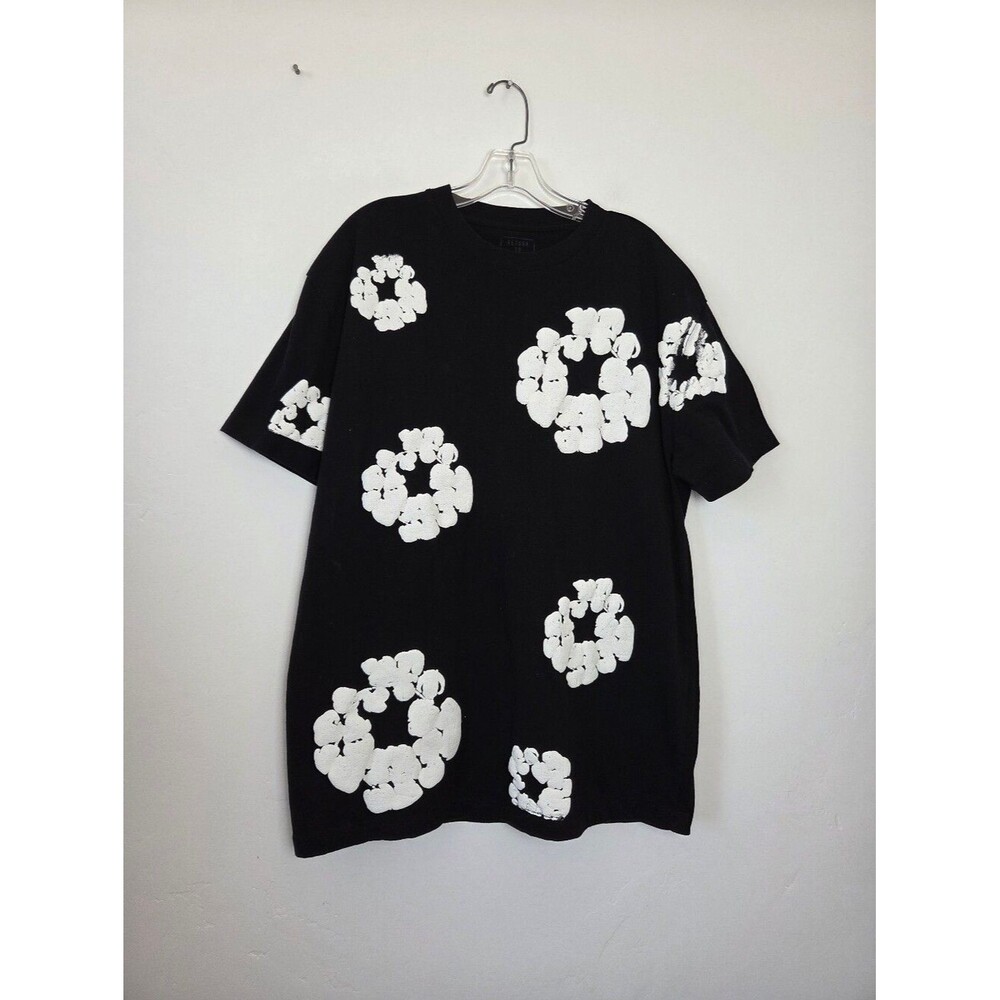 Return To Sender Graphic T Shirt Unisex Black Cotton White Puff DenimTears-esque